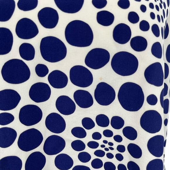 Alice + Olivia Silk Mini Dress Polka Dot Blue White Racerback Small - Picture 5 of 9